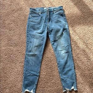 Womens cropped skinny jean